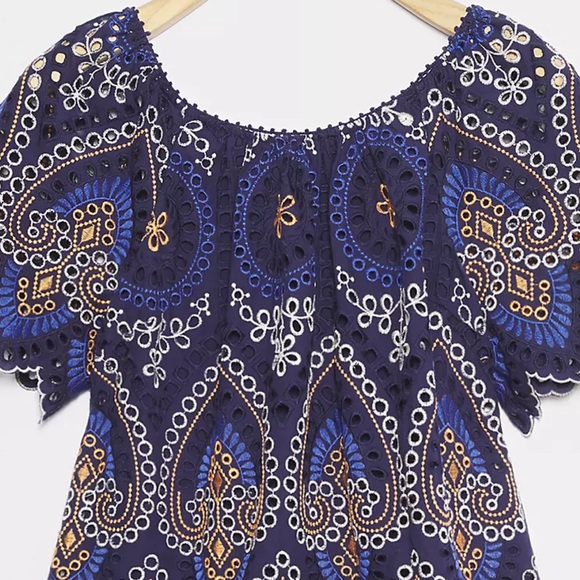 Anthropologie Nori Eyelet Mini Dress - Picture 2 of 5